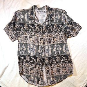 DPS Casual Printed Button Down | M